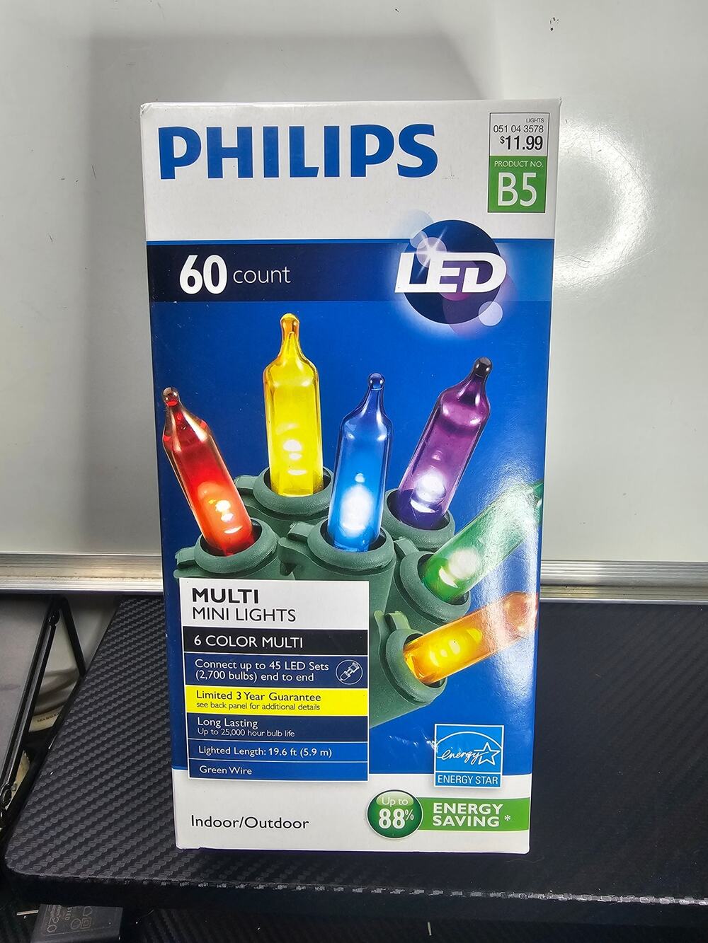 Philips 60 Count LED Multi-Color Mini Indoor/Outsdoor Light Set